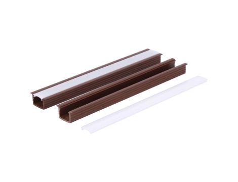 Profil led PCV Fuga 16x11 2m brązowy ML