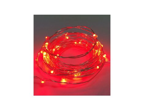 Lampki led zewnętrzne ŁEZKI 12V 5m 50LED czerwone IP65