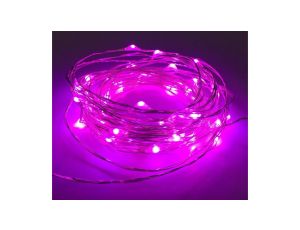 Lampki led zewnętrzne ŁEZKI 12V 5m 50LED różowe IP65