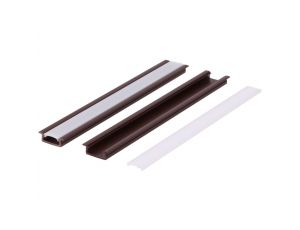 Profil led PCV Fuga Slim 16x7 2m brązowy ML