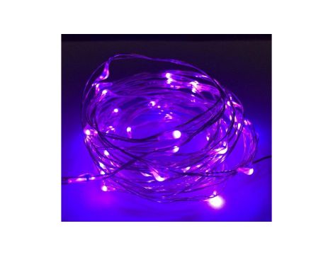 Lampki led zewnętrzne ŁEZKI 12V 5m 50LED fioletowe IP65