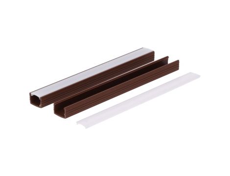 Profil led PCV Line 16x11 2m brązowy ML