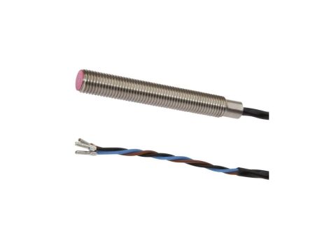 Czujnik indukcyjny M8x1 dł: 60mm zabudowany Sn: 2mm 10-30V DC 140 stC PNP NO kabel 5m PTFE IP50 IB0801T1