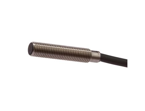 Czujnik indukcyjny M8x1 dł: 40mm zabudowany Sn: 2mm 10-30V DC PNP NO złącze kablowe M12 0,2m PUR IP67 IB08A846