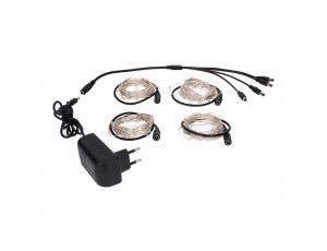 Lampki led zewnętrzne ŁEZKI 230V 4x5m 4x 50LED fioletowe