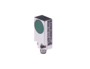Czujnik indukcyjny 28x8x12mm zabudowany Sn: 4mm 10-30V DC PNP NO złącze M5 IP67 mosiądz niklowany IB110160