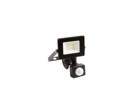 Naświetlacz led z czujnikiem ruchu PIR 10W 900LM AC220-240V IP65 kąt świecenia 120 ciepła biała 3000K czarny EC79877