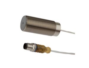 Czujnik indukcyjny M30x1,5 dł: 71 mm zabudowany Sn: 10 mm 10-30V DC 230 stC PNP NO złącze kablowe M12 3-pinowe 5m IP50 IB30012TB