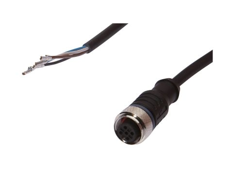 Złącze do samokonfekcjonowania M12 kątowe proste 4 pinowe druga końcówka niezarobiona 10m 4x0.34mm PUR fi4.7mm 250V 90C IP67 VK