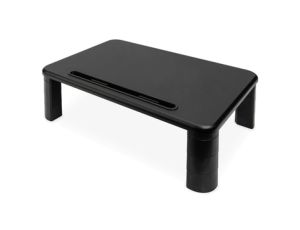 Podstawka pod monitor z drewnianym blatem do 10kg, czarna DA-90458