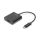 Adapter graficzny HDMI 4K 30Hz UHD na USB 3.1-C z audio czarny dł. 15cm DA-70852
