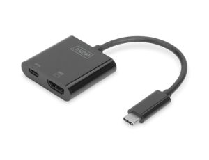 Adapter graficzny HDMI 4K 60Hz UHD na USB 3.1-C Power Delivery z audio czarny aluminiowy DA-70856