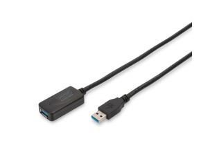 Kabel przedłużający USB 3.0 SuperSpeed Typ USB A/USB A M/Ż aktywny czarny 5m DA-73104