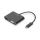 Adapter graficzny HDMI/ VGA 4K 30Hz UHD/ FHD na USB 3.1-C z audio czarny aluminiowy DA-70858