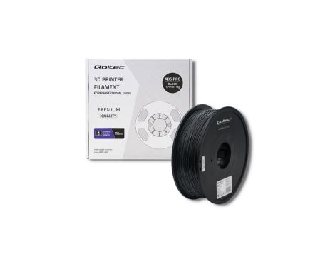 Qoltec Profesjonalny filament do druku 3D ABS PRO 1.75mm 1 kg Black