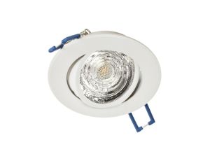 Oprawa ATENA-O-W okrągła biała piaskowana regulowana sufitowa wpuszczana aluminiowa