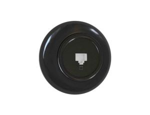 Premiumlux RETROLINE Gniazdo komputerowe 1 x RJ45 z ramką czarne