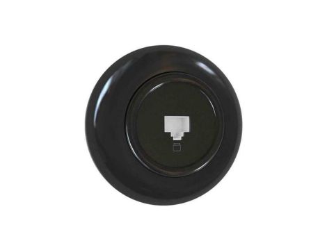 Premiumlux RETROLINE Gniazdo komputerowe 1 x RJ45 z ramką czarne