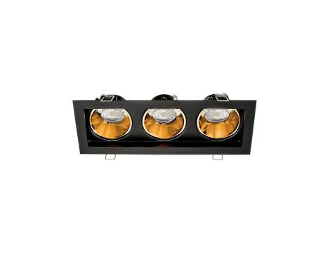 Oprawa Malachit-3KN-SB/SB/RG czarny piaskowany / czarny piaskowany / złoty stop aluminium i cynku