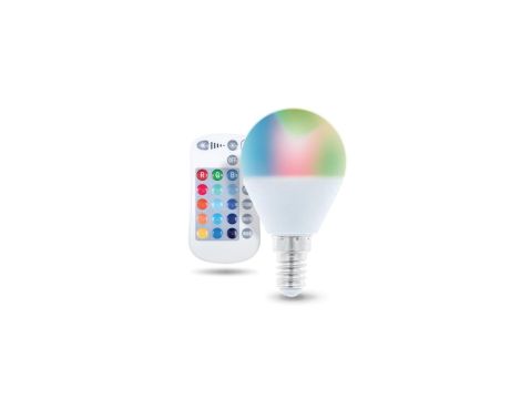 Żarówka LED E14 G45 RGB + White 5W + RC 250lm Forever Light