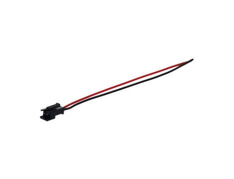Gniazdo 2-pin czarne przewód 15cm 24awg