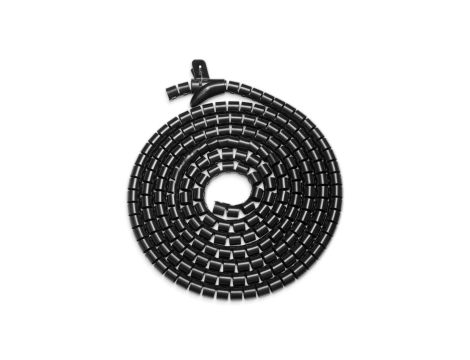 Maskownica organizer do okablowania kręgosłup regulowana elastyczna 5m czarna DA-90508