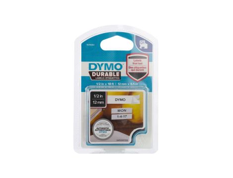 Taśma do drukarek D1 Durable 12mm x 5,5m czarny/biały 1978364