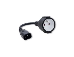 Qoltec Adapter IEC 320 C14/ FRENCH 0.15m