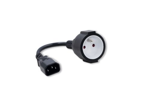 Qoltec Adapter IEC 320 C14/ FRENCH 0.15m