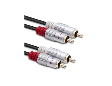 Qoltec Kabel 2x RCA męski / 2x RCA męski 2m Czarny