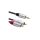 Qoltec Kabel 2x RCA / Mini Jack 3.5mm 1m Czarny