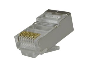Wtyk modularny RJ45 8P8C kat.5e ekranowany FTP drut NEKU /woreczek 100szt./