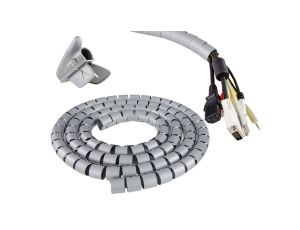 Elastyczny organizer biurkowy do kabli 25mm 2m szary NEKU