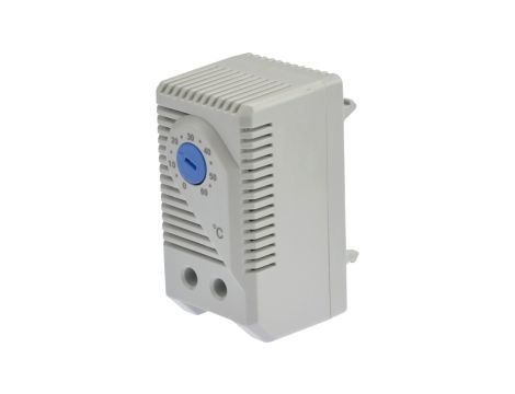 Termostat NO zamykający 0-60 st C do wentylowania szafy RACK 19 cali