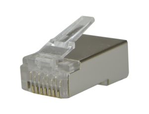 Wtyk modularny RJ45 8P8C kat.6 ekranowany FTP drut NEKU /woreczek 100szt./