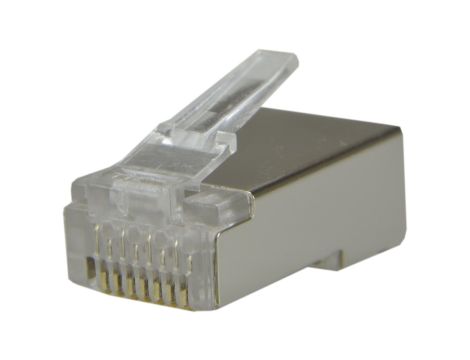Wtyk modularny RJ45 8P8C kat.6 ekranowany FTP linka NEKU /woreczek 100szt./