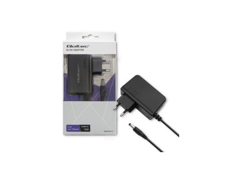 Qoltec Zasilacz wtyczkowy 15W 5V 3A 4.0*1.35