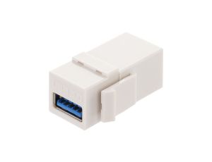 Gniazdo komputerowe USB 3.0 A / A moduł typu keystone biały Mediabox NEKU 25.7003