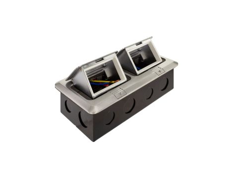 Puszka podłogowa ALU IP44 6M 2x1,5x 45x45 NEKU