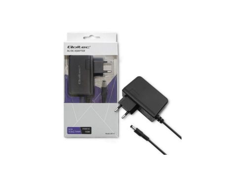 Qoltec Zasilacz wtyczkowy 15W 5V 3A 5.5*2.1