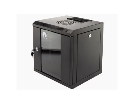 Szafa wisząca RACK 10 cali 6U 300mm czarna NEKU TS
