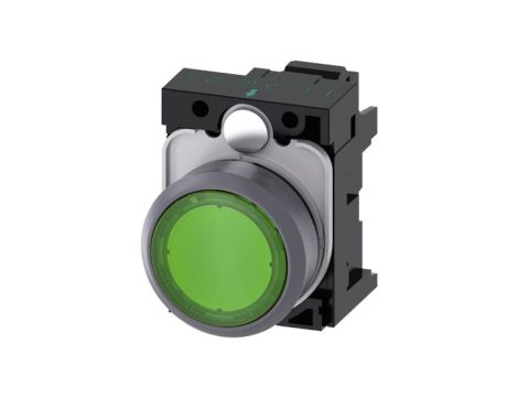 Lampka sygnalizacyjna zielona 22 mm LED AC/DC 24V 3SU1132-0AD40-3AA0