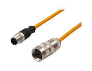 Złącze kablowe gniazdo proste M16 wtyk prosty M12 4-PINowe5m PUR VK50E225