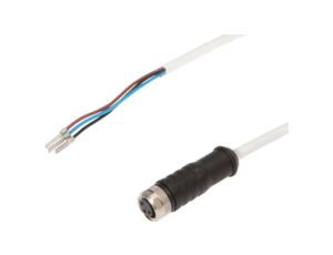 Złącze kablowe gniazdo proste M8 3-PINowe druga końcówka niezarobiona 10m PUR VKA0H075