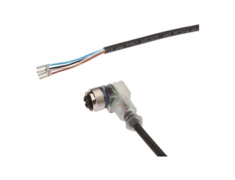Złącze kablowe gniazdo kątowe M12 4-pinowe druga końcówa niezarobiona 15m 4x0,34mm2 PUR VKAE0421