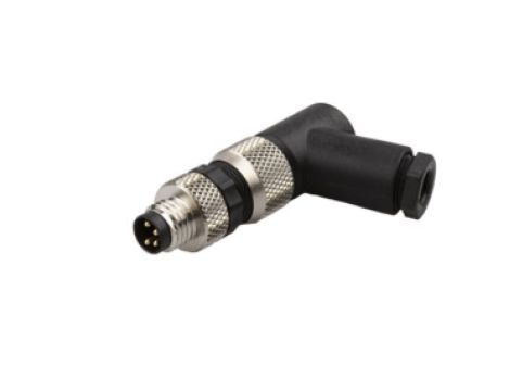 Złącze kablowe kątowe połączenie śrubowe fi5mm 4A 60V -40-85stC M8 męskie 4pin IP67 VK003177