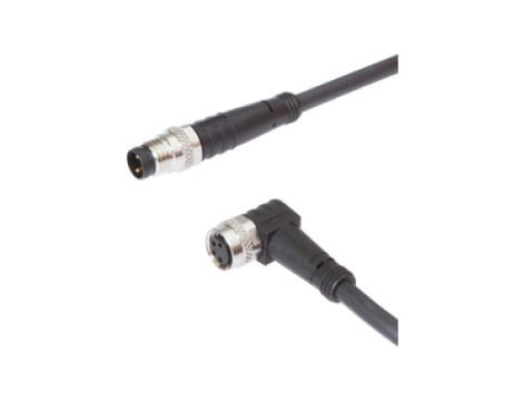 Złącze kablowe kątowe M8 żeńskie 4pin M8 męskie 3pin 3m 3x0,34mm2 PUR IP67 VK30C836