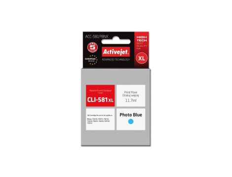 Tusz Activejet ACC-581PBNX (zamiennik CLI-581PB XL Supreme 11,70 ml Photo Blue)