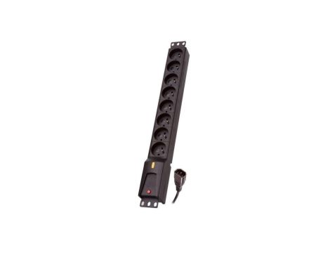 Listwa zasilająca Lestar LZRM 810 BW G-A K.:CZ 3M IEC320 (8 x UTE 10 A 1,5m kolor czarny)