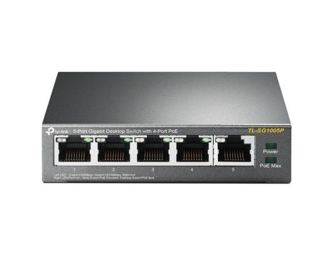 Switch TP-LINK TL-SG1005P (5x 10/100/1000Mbps)